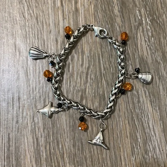 Halloween Chunky Silver Bracelet - Picture 2 of 3